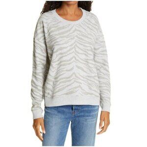 Rails Marlo Sweatshirt in Heather Grey Flocked Zebra - S